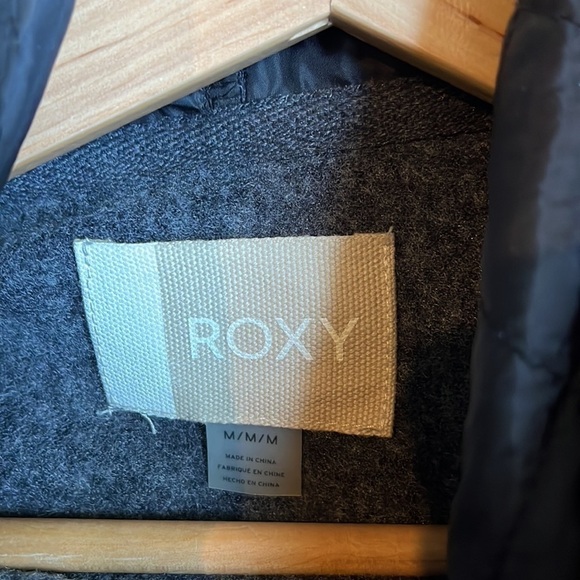 Roxy | Mystic Fall Fleece Lined Lightweight Jacket | Medium, Hood, Snaps, Zipper - Picture 10 of 12